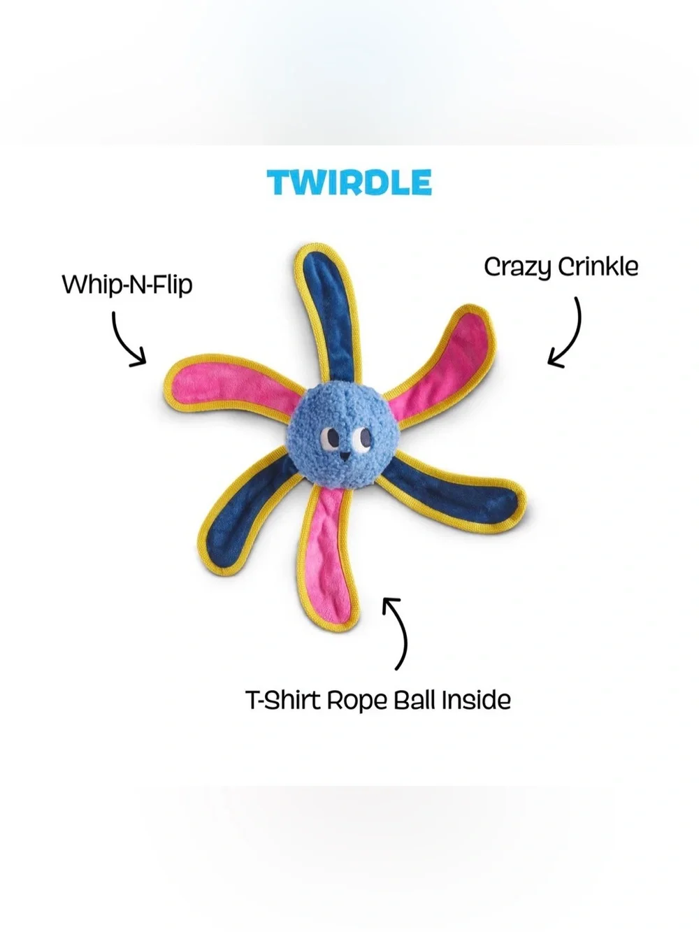 Bark Box Dog Toy Plush Octopus 